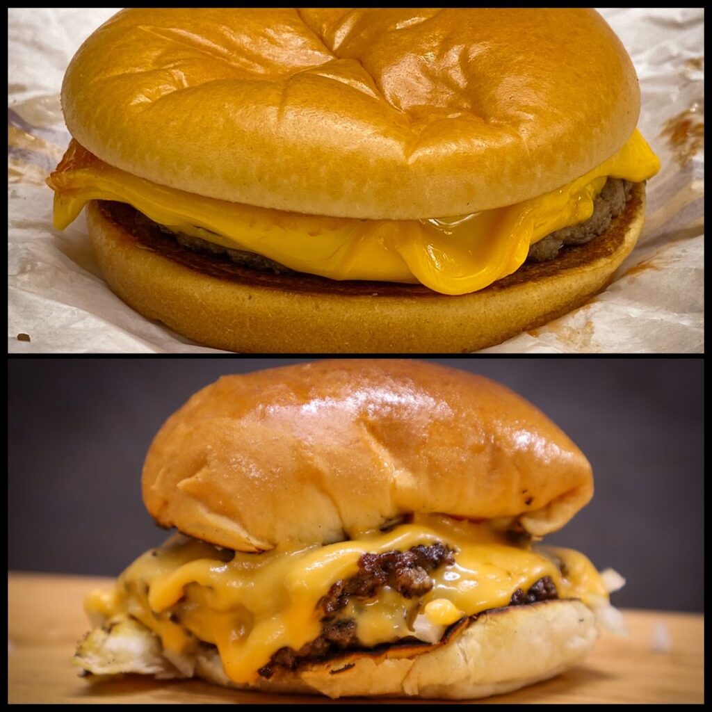 Double Cheeseburger van de BBQ