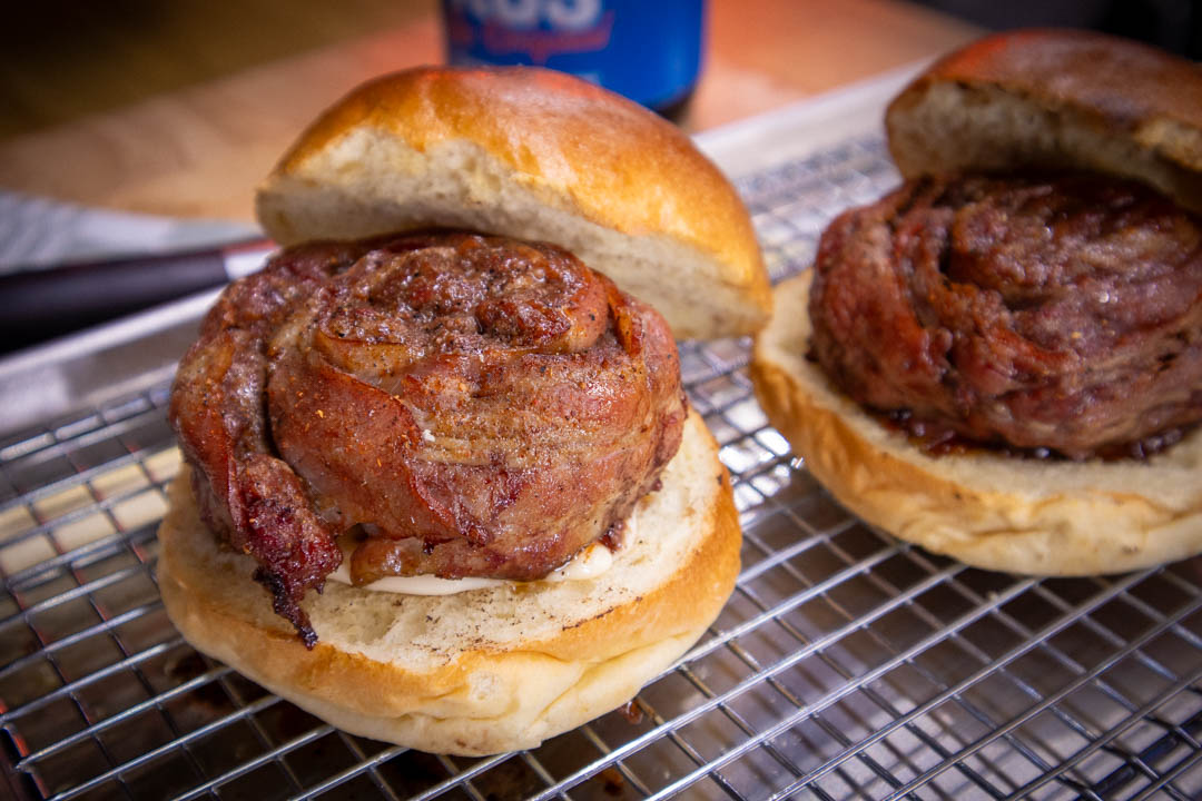 Bacon Pinwheel burger