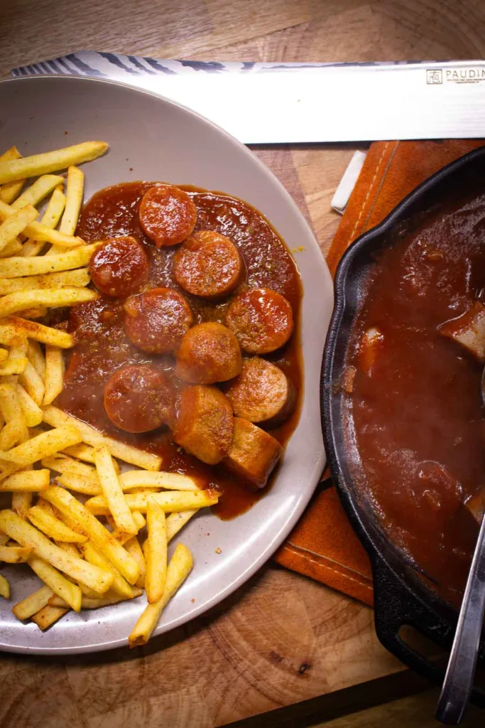 Curryworst van de BBQ