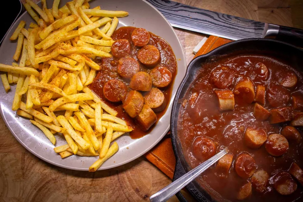 Curryworst van de BBQ